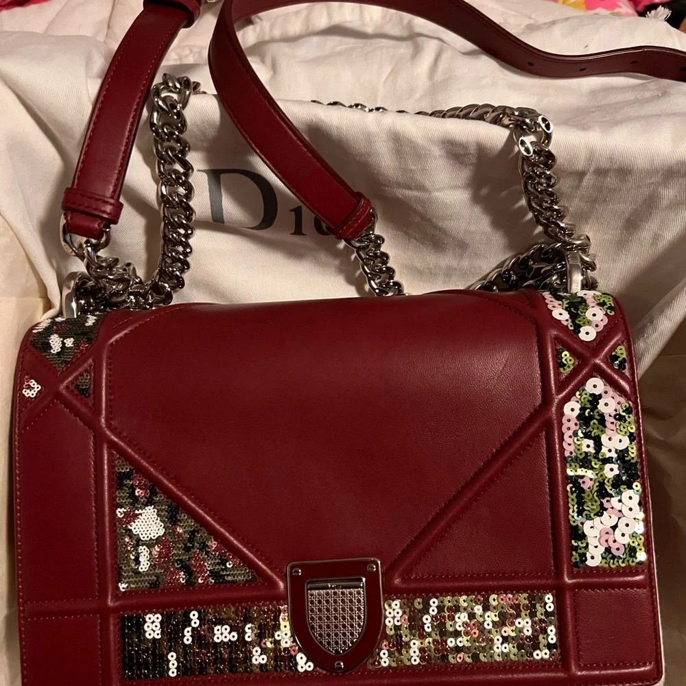 Dior burgundy Sequin Women's Bag - Picture 1 of 9